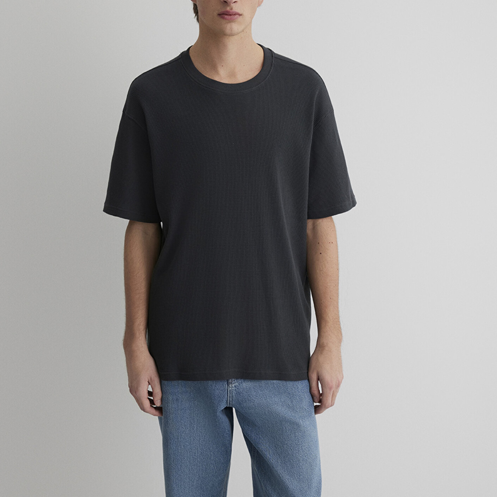 Mavi Antrasit Basic Tişört Loose Fit / Bol Rahat Kesim 0612724-70092