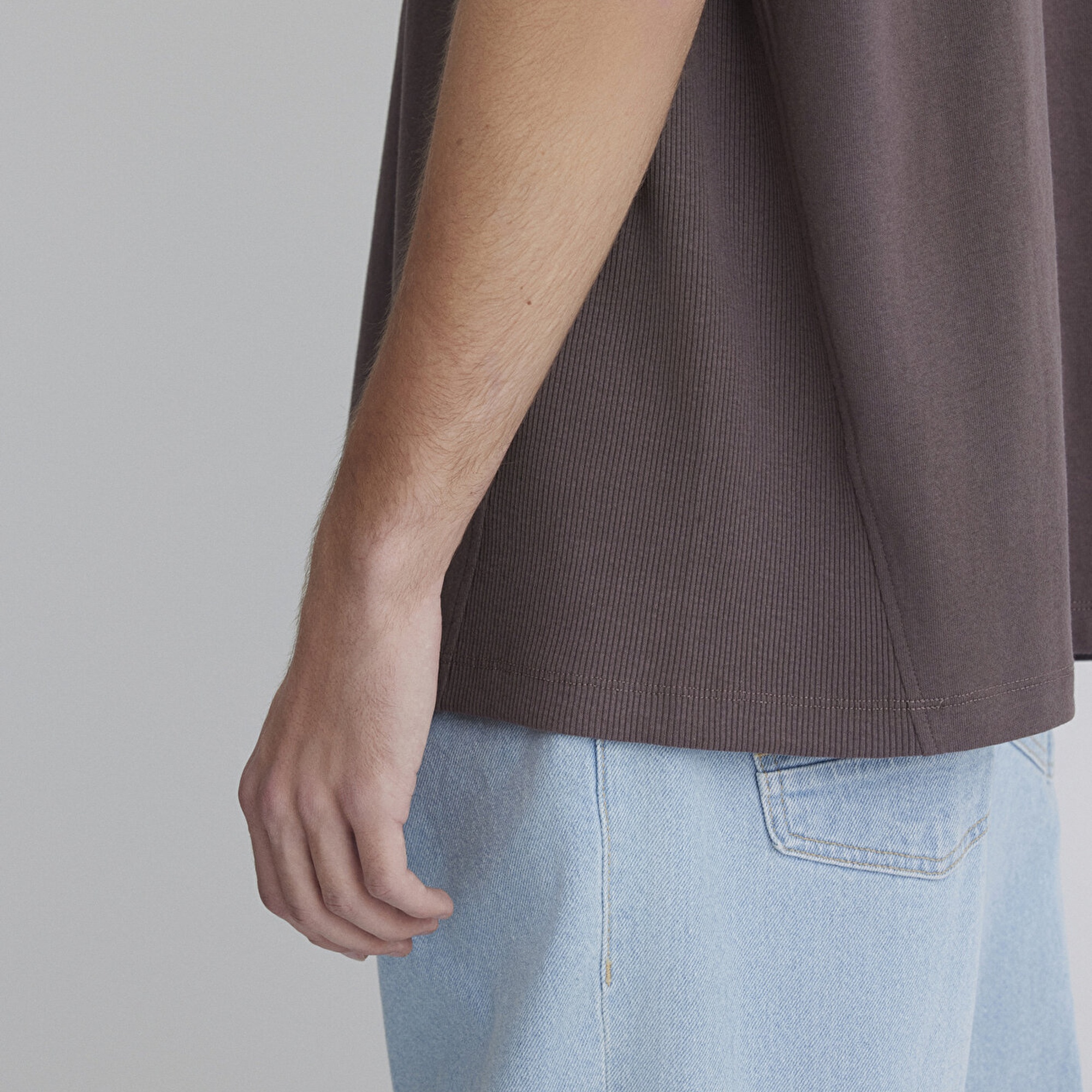 Mavi Mor Basic Tişört Oversize / Geniş Kesim 0612641-86683