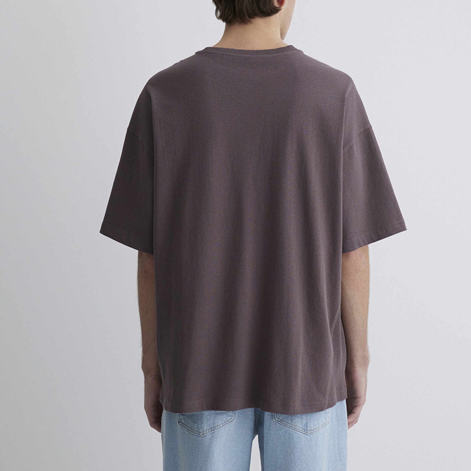 Mavi Mor Basic Tişört Oversize / Geniş Kesim 0612641-86683