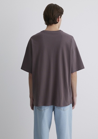  Mavi Mor Basic Tişört Oversize / Geniş Kesim 0612641-86683