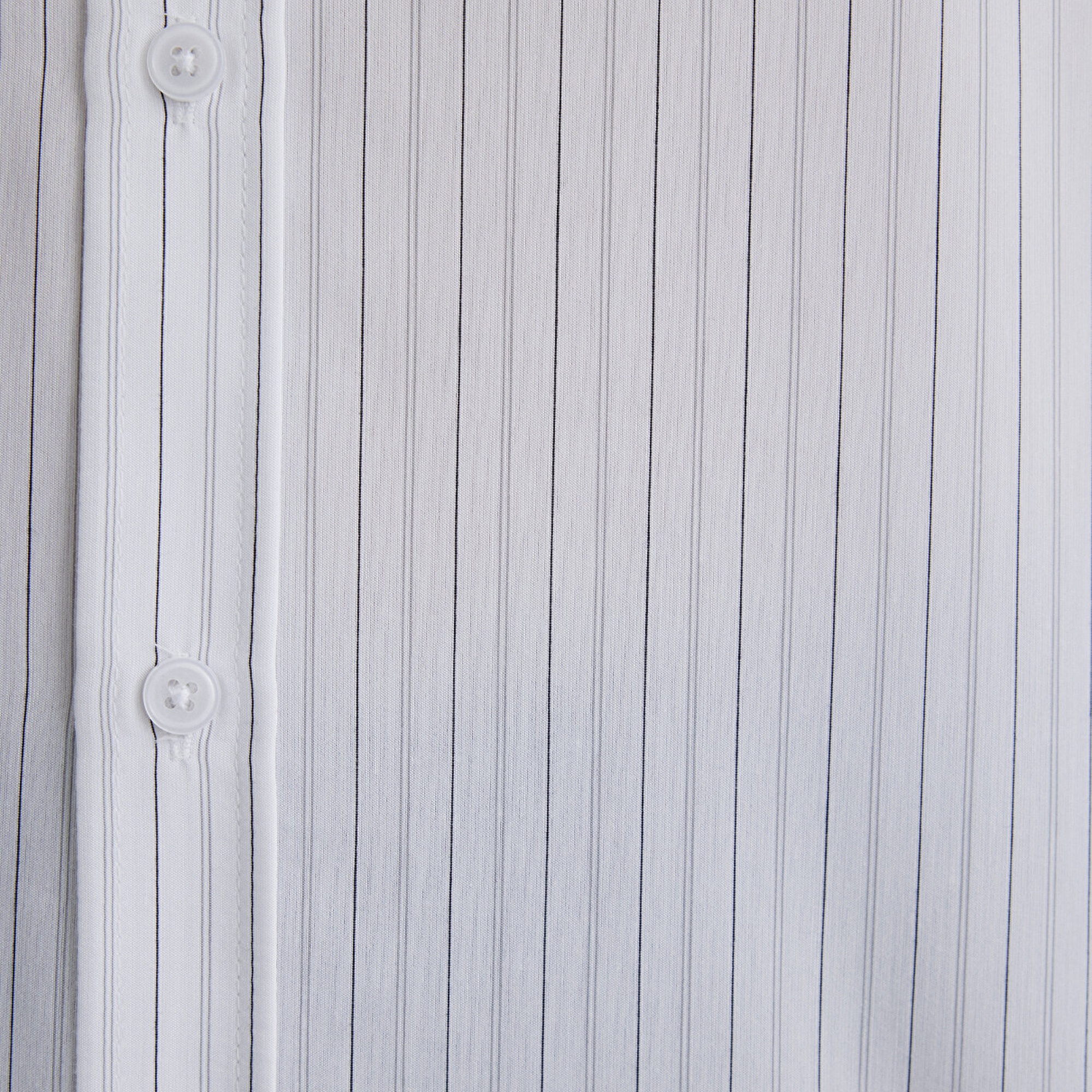 Mavi Çizgili Beyaz Gömlek Regular Fit / Normal Kesim 0211566-70096