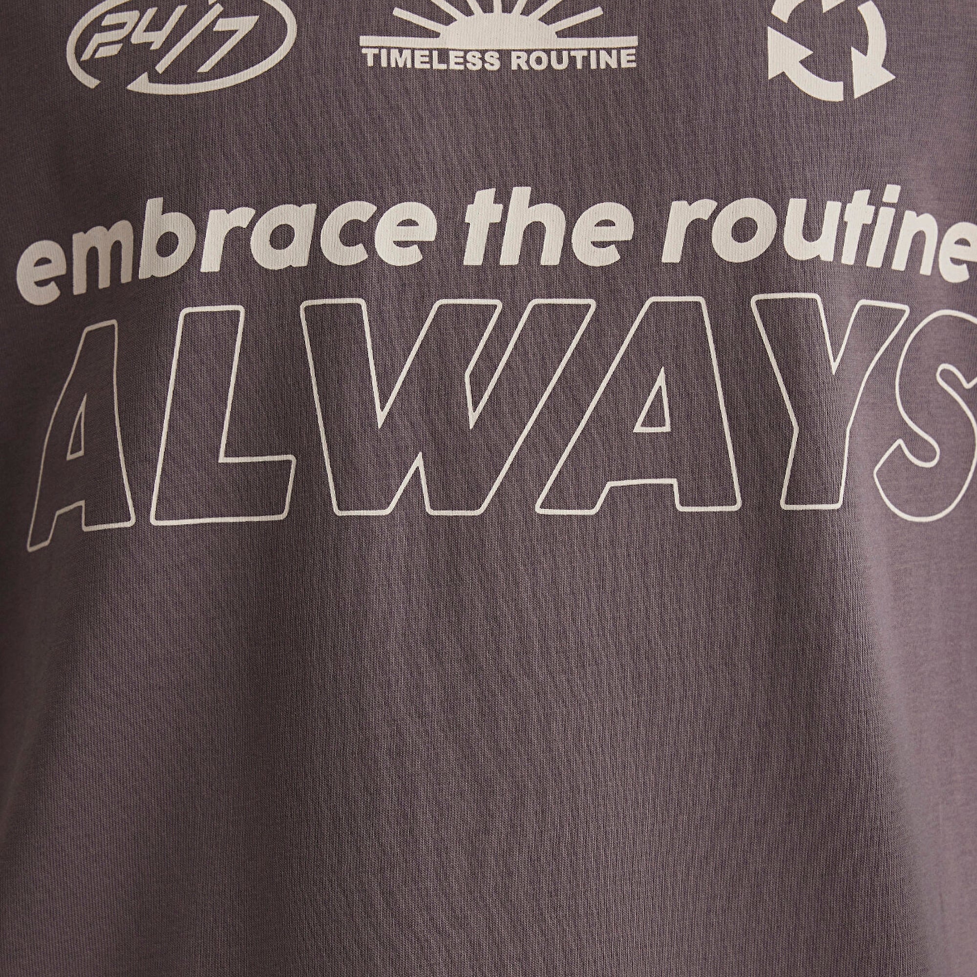 Mavi Always Baskılı Mor Tişört Loose Fit / Bol Rahat Kesim 0612722-86683