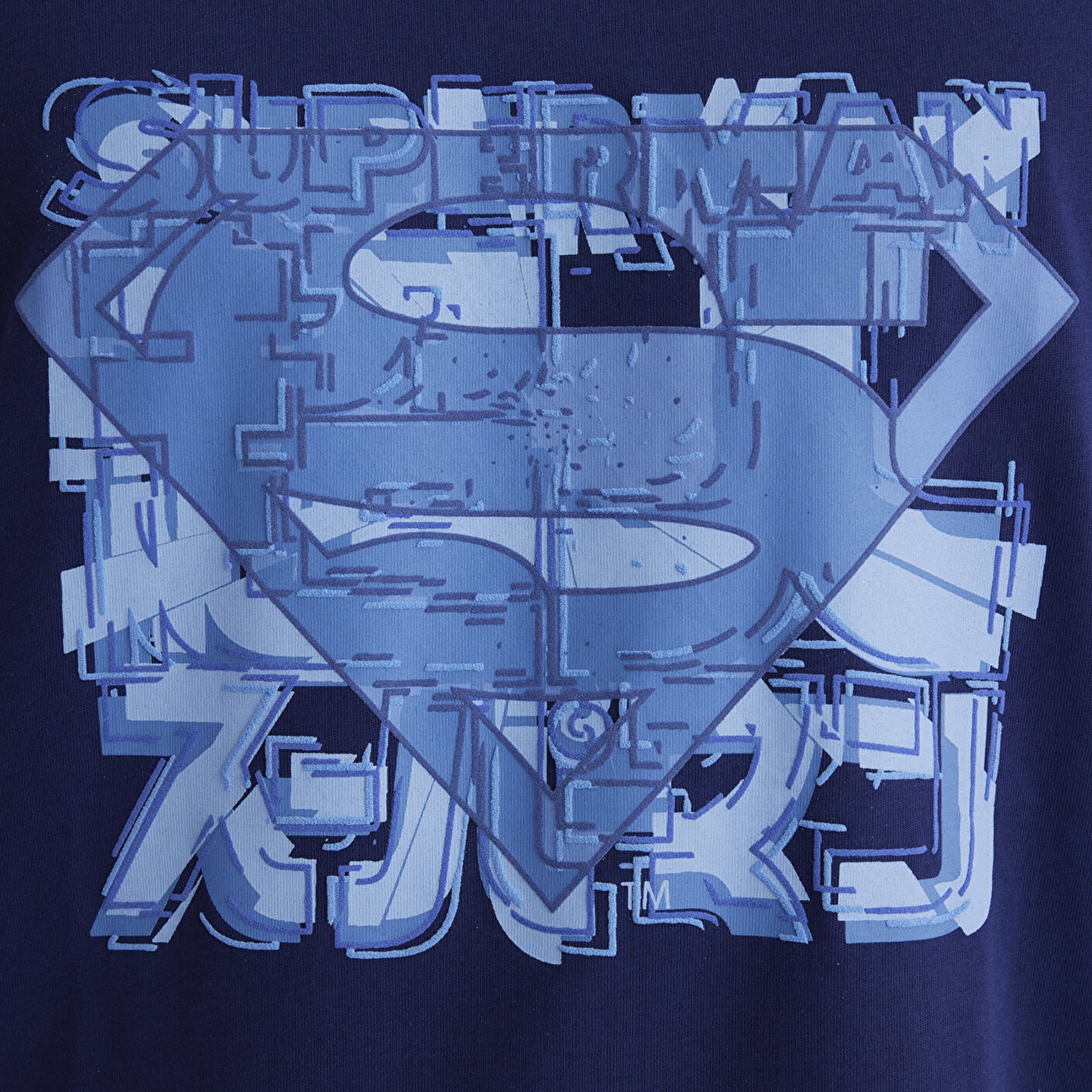 Mavi Superman Baskılı Lacivert Tişört Loose Fit / Bol Rahat Kesim 0612658-70496