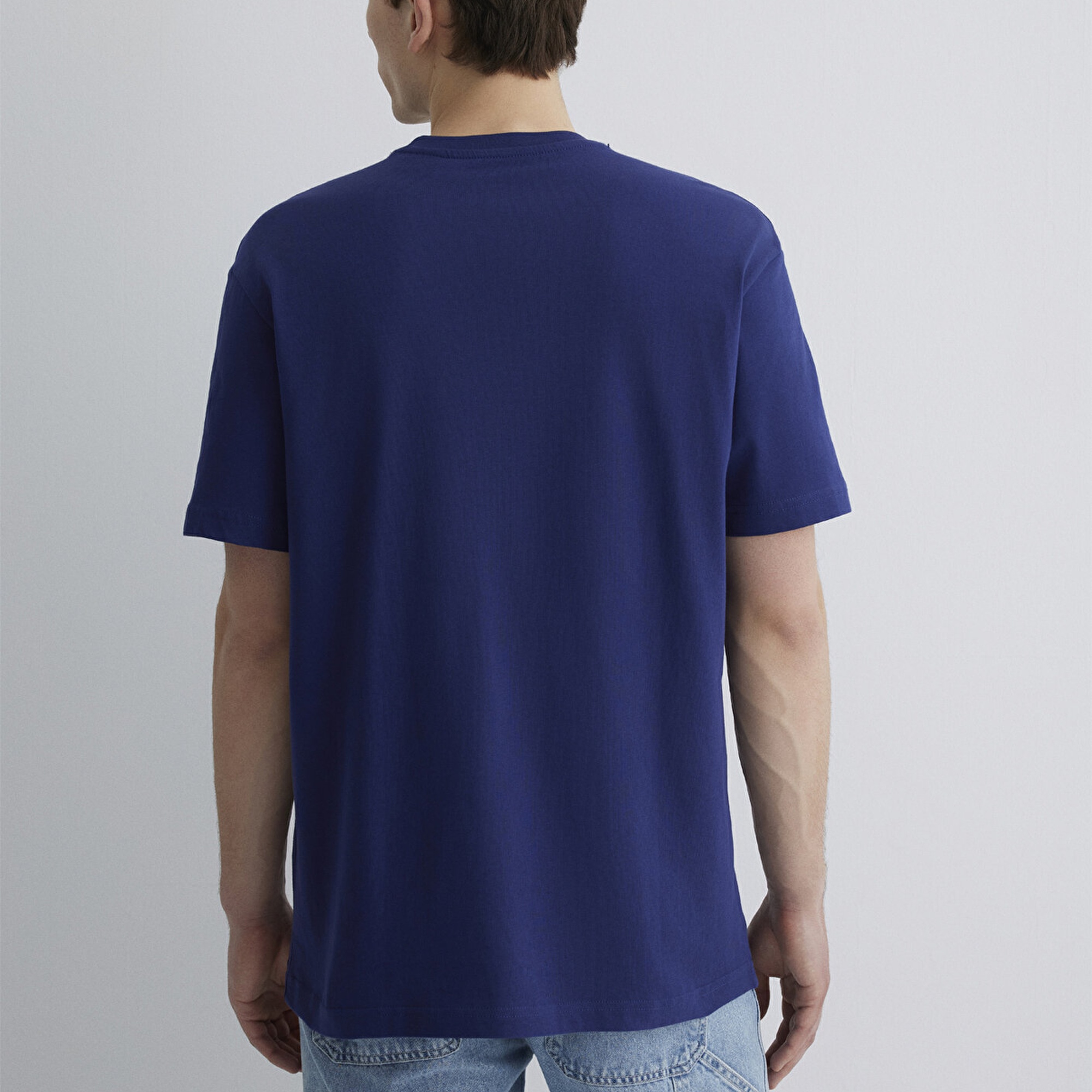 Mavi Superman Baskılı Lacivert Tişört Loose Fit / Bol Rahat Kesim 0612658-70496