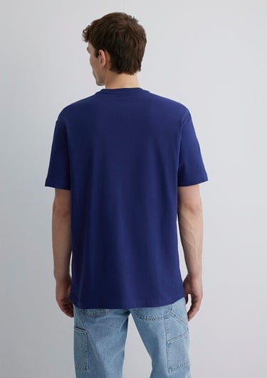  Mavi Superman Baskılı Lacivert Tişört Loose Fit / Bol Rahat Kesim 0612658-70496