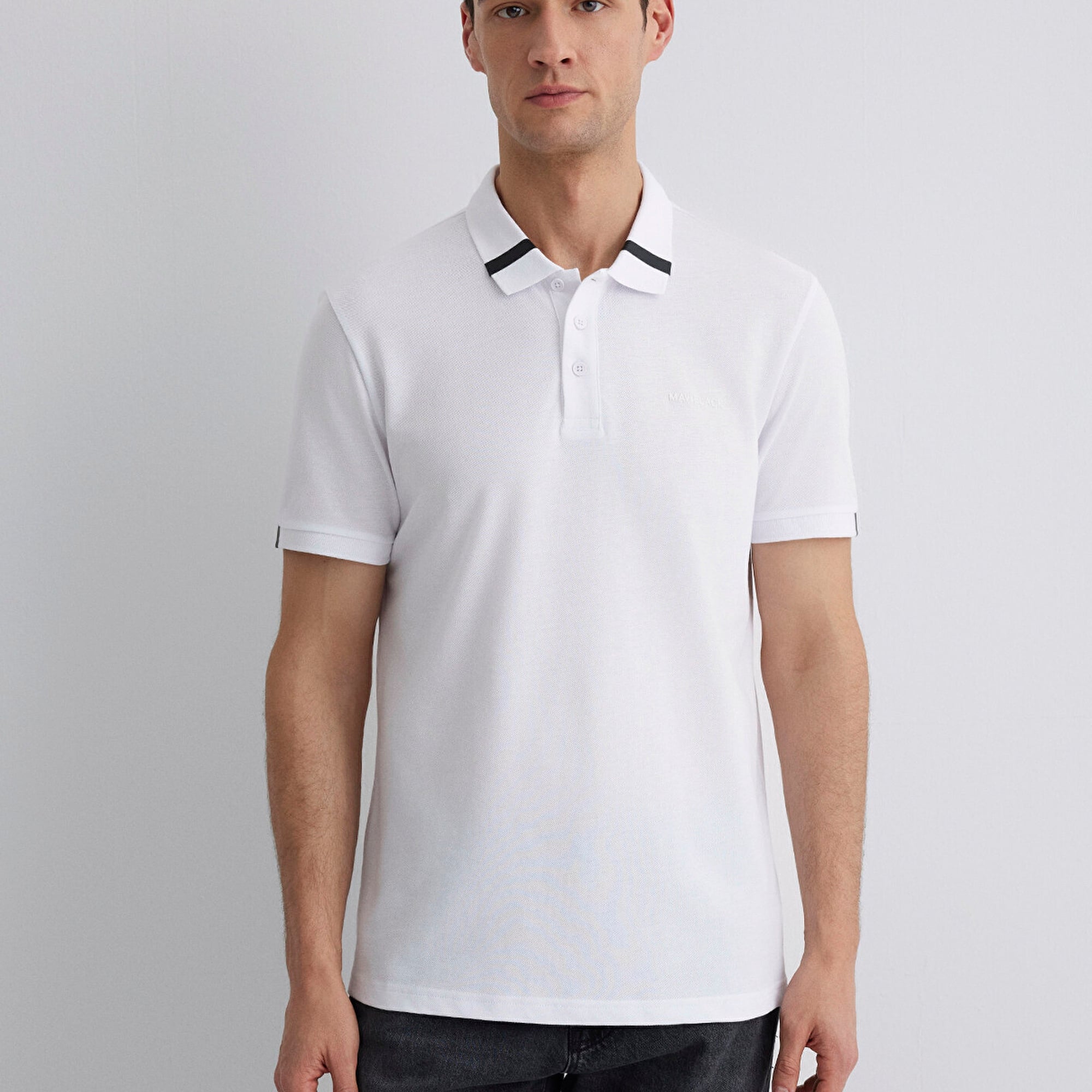 Mavi Beyaz Polo Tişört Regular Fit / Normal Kesim 0612651-620