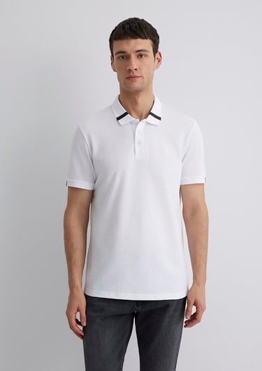  Mavi Beyaz Polo Tişört Regular Fit / Normal Kesim 0612651-620