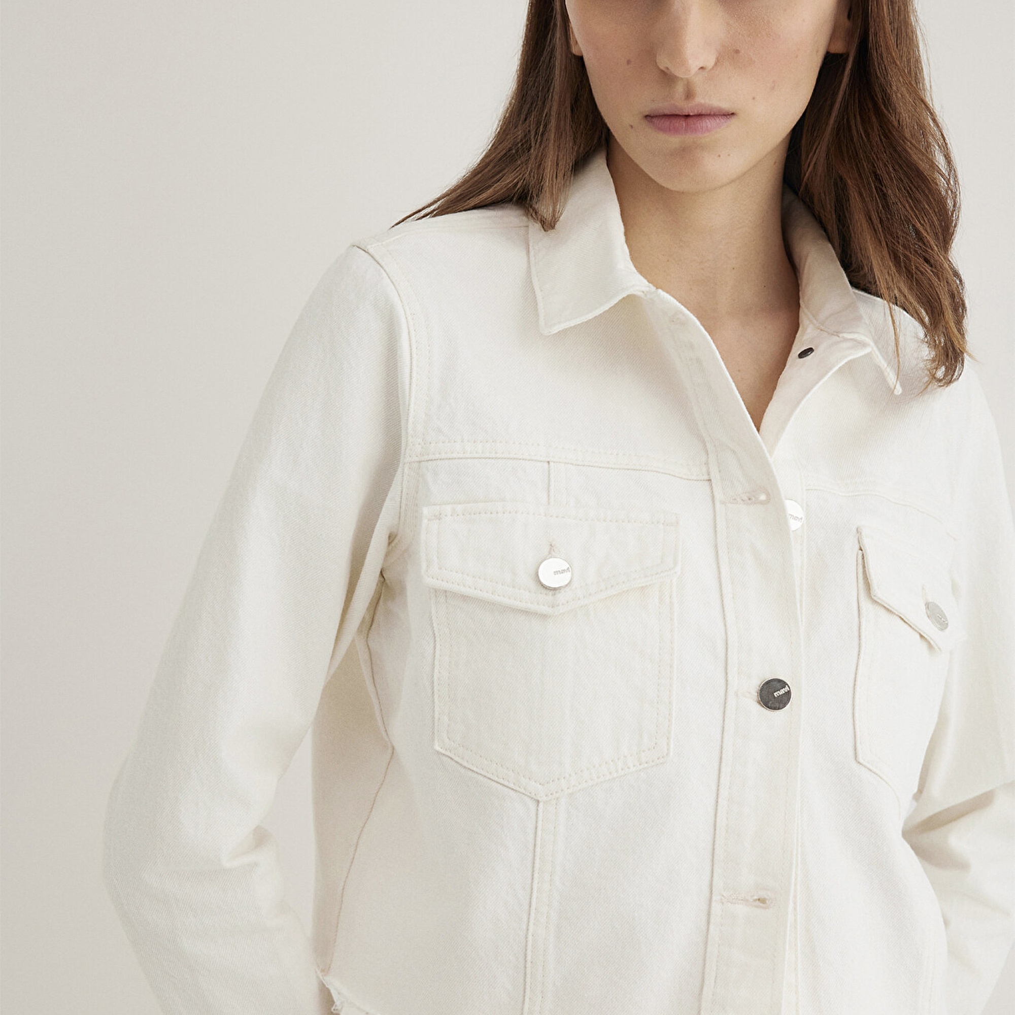 Mavi Thalia Mavi Premium Beyaz Jean Ceket 1110289-89161