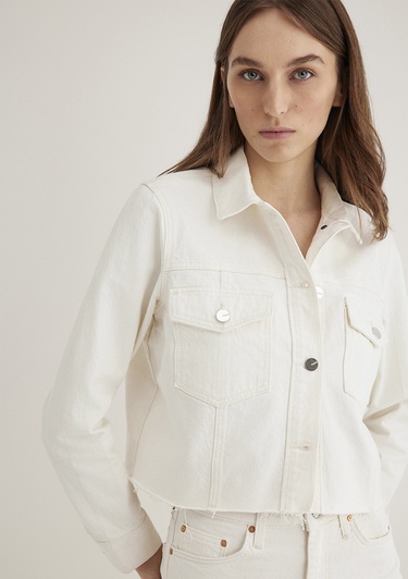  Mavi Thalia Mavi Premium Beyaz Jean Ceket 1110289-89161