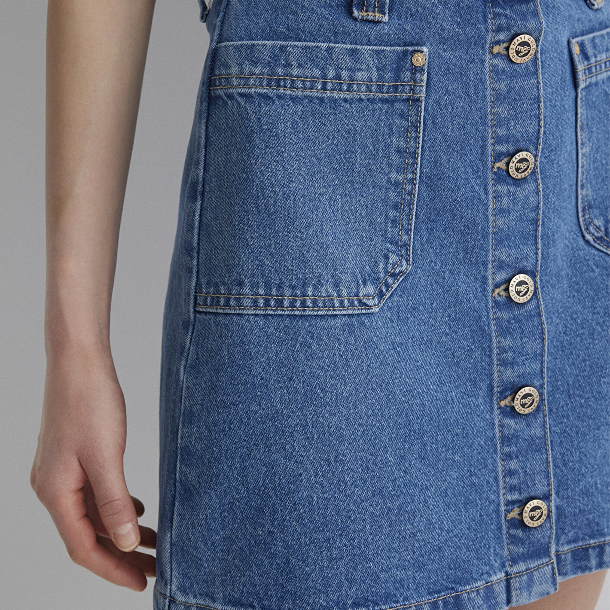 Mavi Silvana Gold Premium Indigo Mavisi Jean Etek 1310404-89219