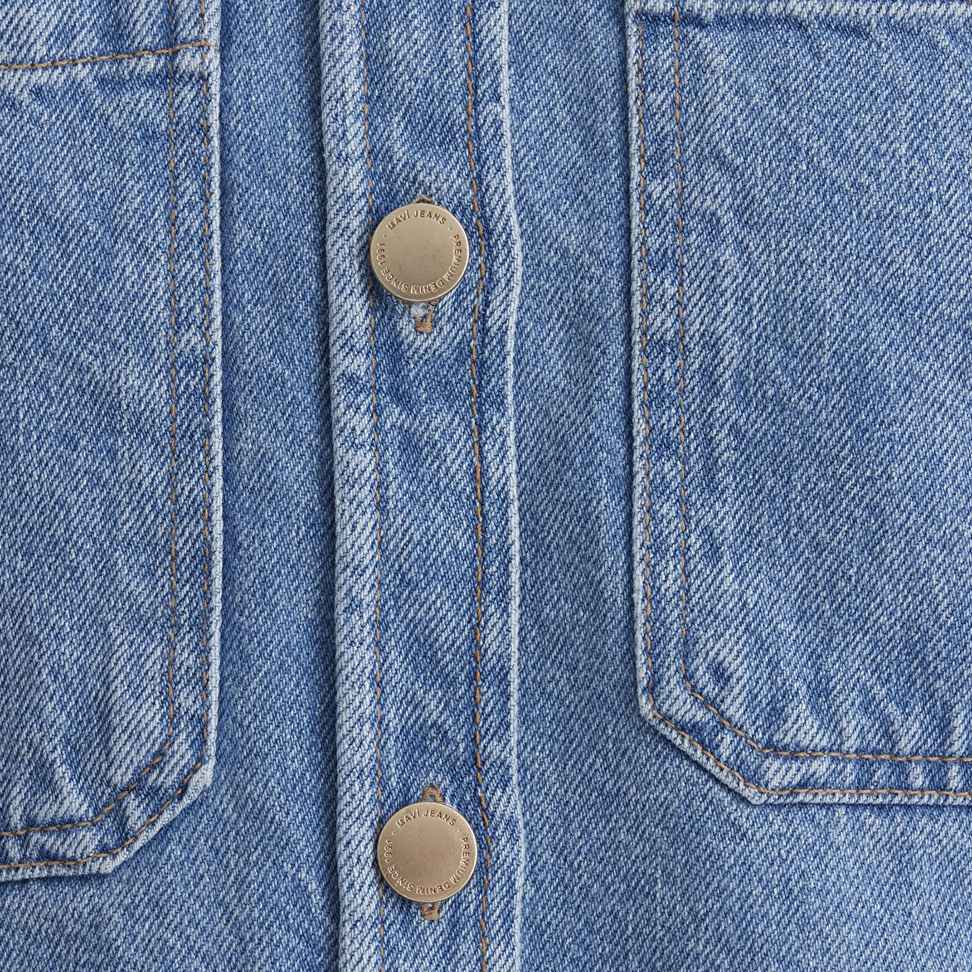 Mavi Paola Mavi Premium Indigo Mavisi Jean Gömlek Crop / Kısa Kesim 1210779-89212