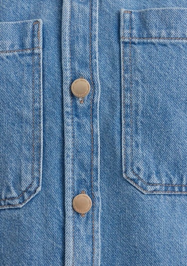  Mavi Paola Mavi Premium Indigo Mavisi Jean Gömlek Crop / Kısa Kesim 1210779-89212