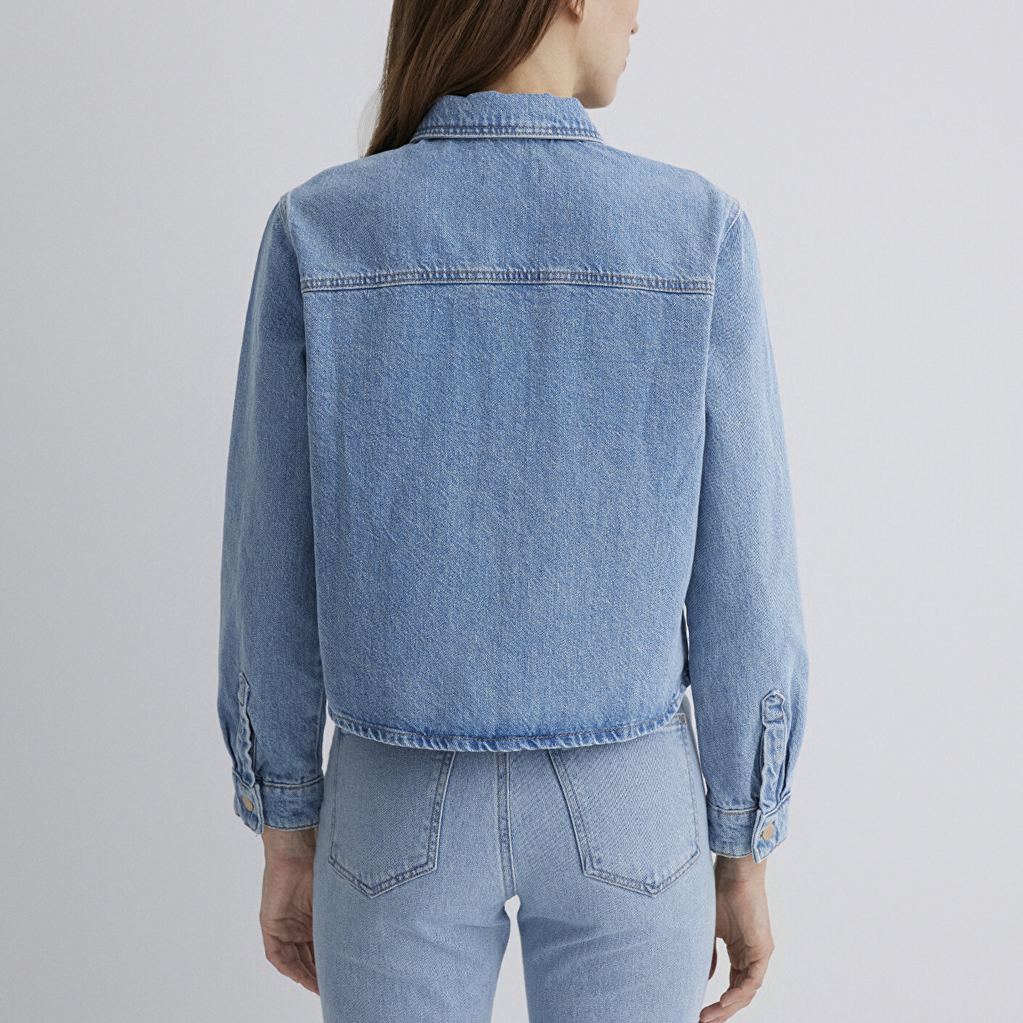 Mavi Paola Mavi Premium Indigo Mavisi Jean Gömlek Crop / Kısa Kesim 1210779-89212