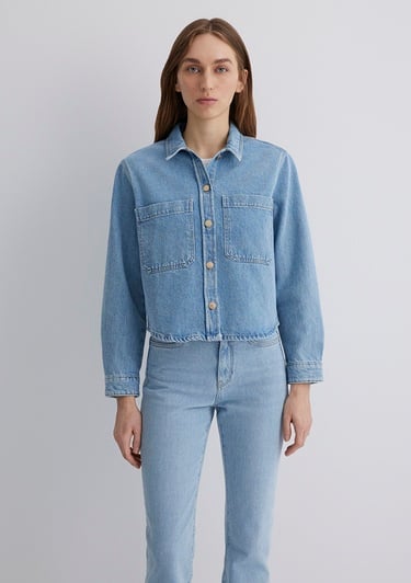  Mavi Paola Mavi Premium Indigo Mavisi Jean Gömlek Crop / Kısa Kesim 1210779-89212