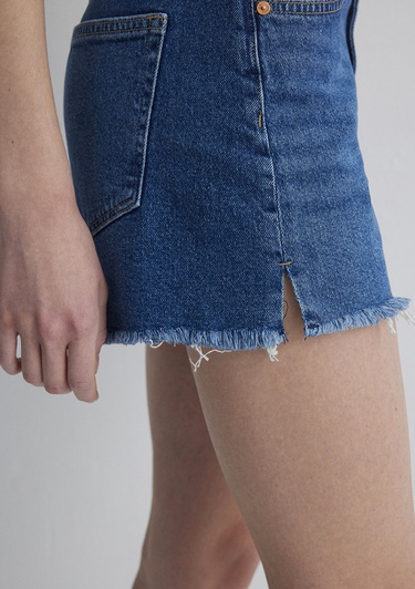  Mavi Heidi 90lar İndigo Mavisi Jean Şort 1410057-88757