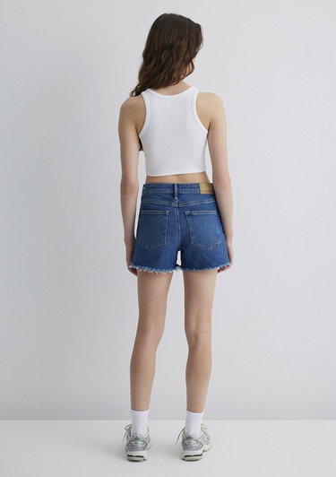  Mavi Heidi 90lar İndigo Mavisi Jean Şort 1410057-88757