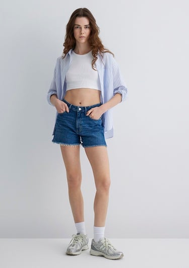 Mavi Heidi 90lar İndigo Mavisi Jean Şort 1410057-88757