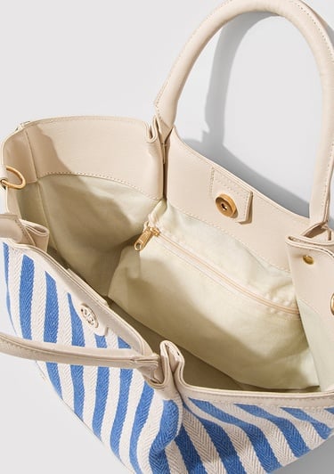  Mavi Mavi Çizgili Omuz Çantası 1913094-22189