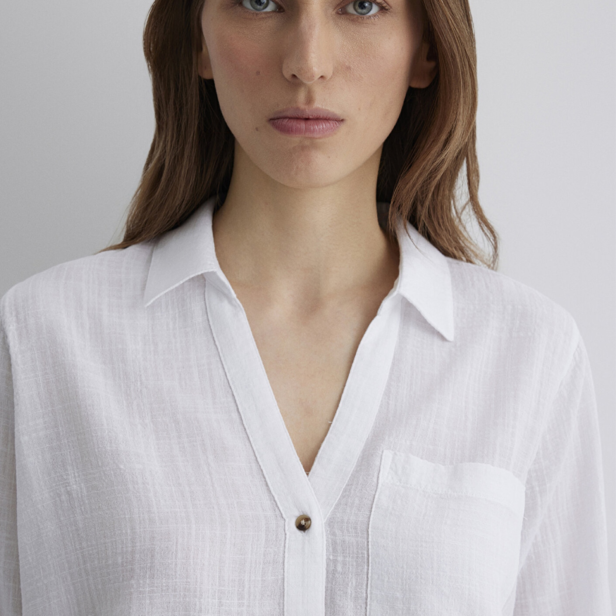 Mavi Beyaz Gömlek Loose Fit / Bol Rahat Kesim 1211114-620