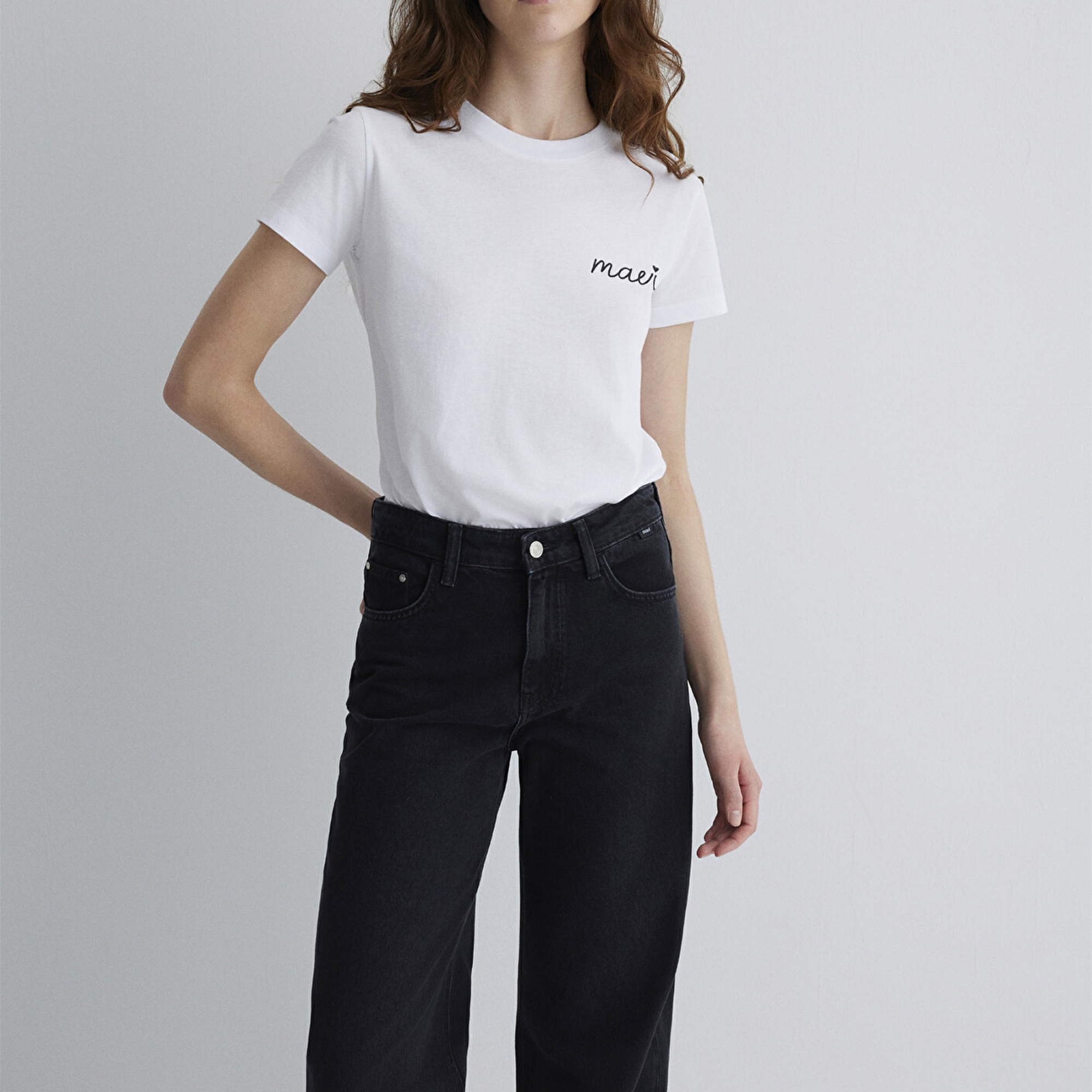 Mavi Mavi Logo Baskılı Beyaz Tişört Semi Slim Fit / Yarı Dar Kesim 1612962-620