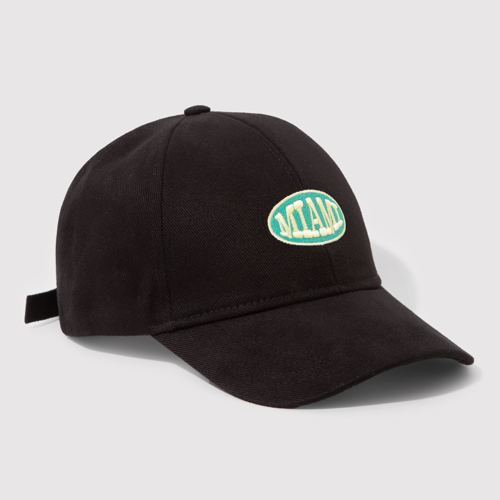 Mavi Miami Nakışlı Siyah Şapka 1913314-900