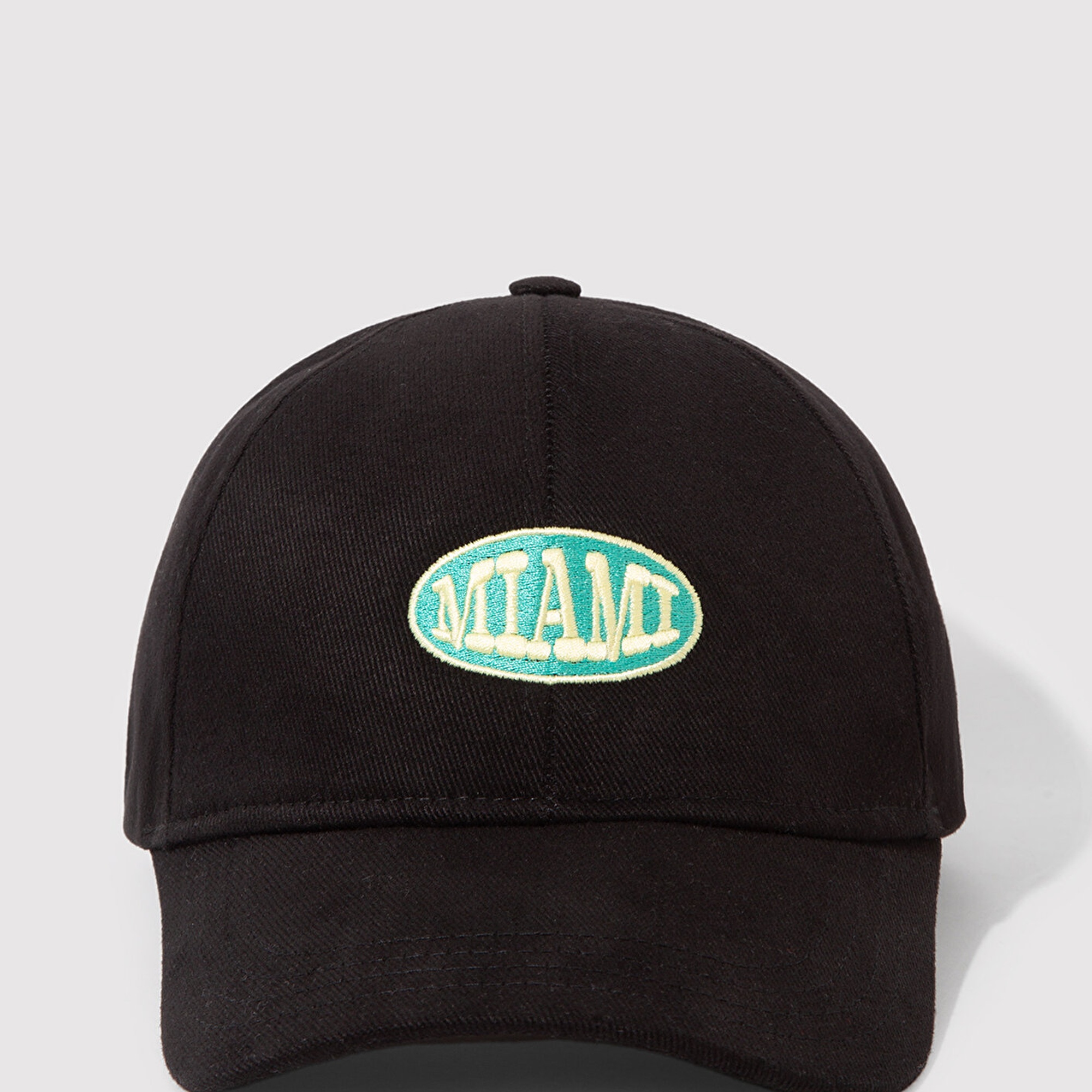 Mavi Miami Nakışlı Siyah Şapka 1913314-900