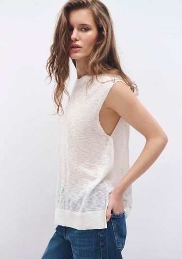  Mavi Ekru Triko Top 1710671-70057