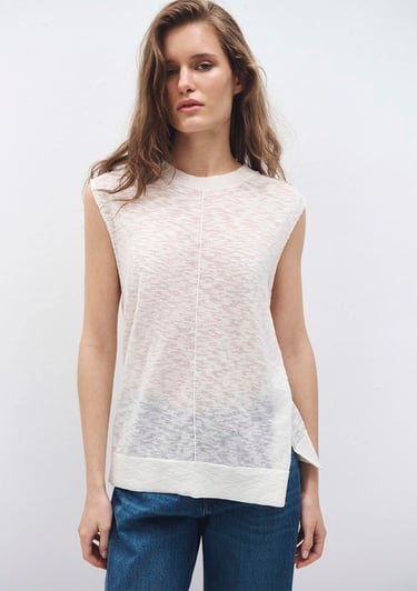  Mavi Ekru Triko Top 1710671-70057