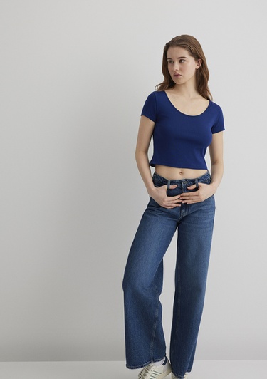  Mavi Mavi Basic Crop Tişört Crop / Kısa Kesim 1612374-70722