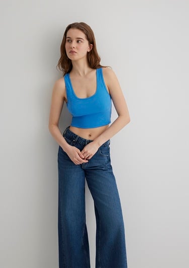  Mavi Mavi Basic Crop Atlet Crop / Kısa Kesim 1613071-70861