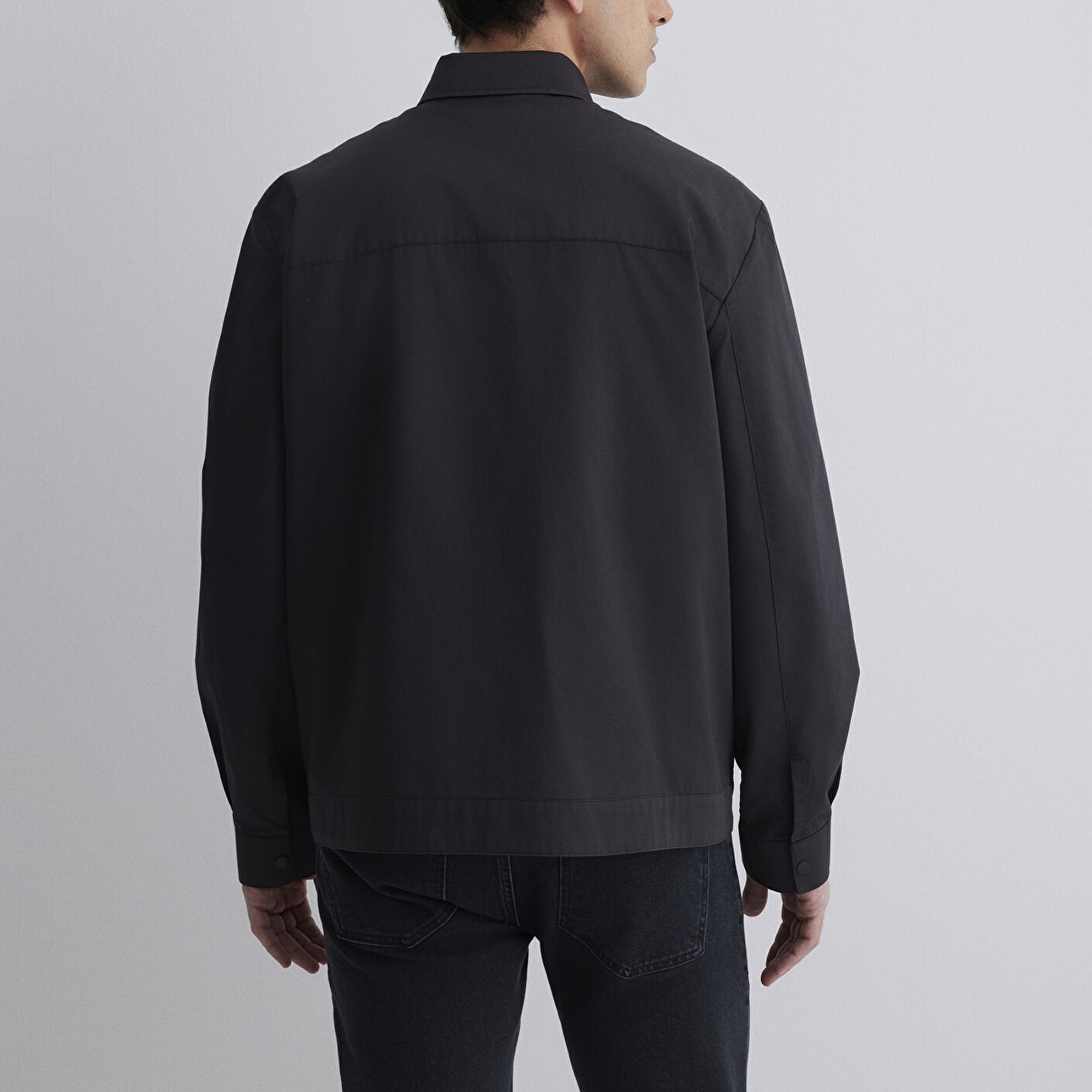 Mavi Siyah Gömlek Loose Fit / Bol Rahat Kesim 0211551-900