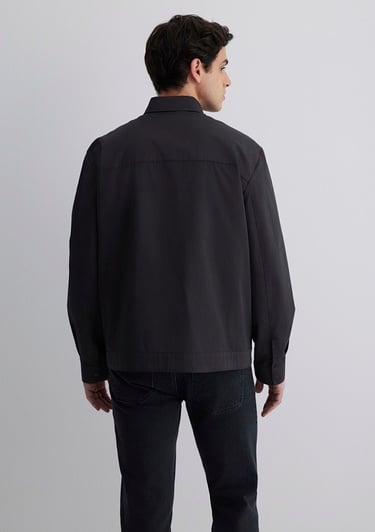  Mavi Siyah Gömlek Loose Fit / Bol Rahat Kesim 0211551-900