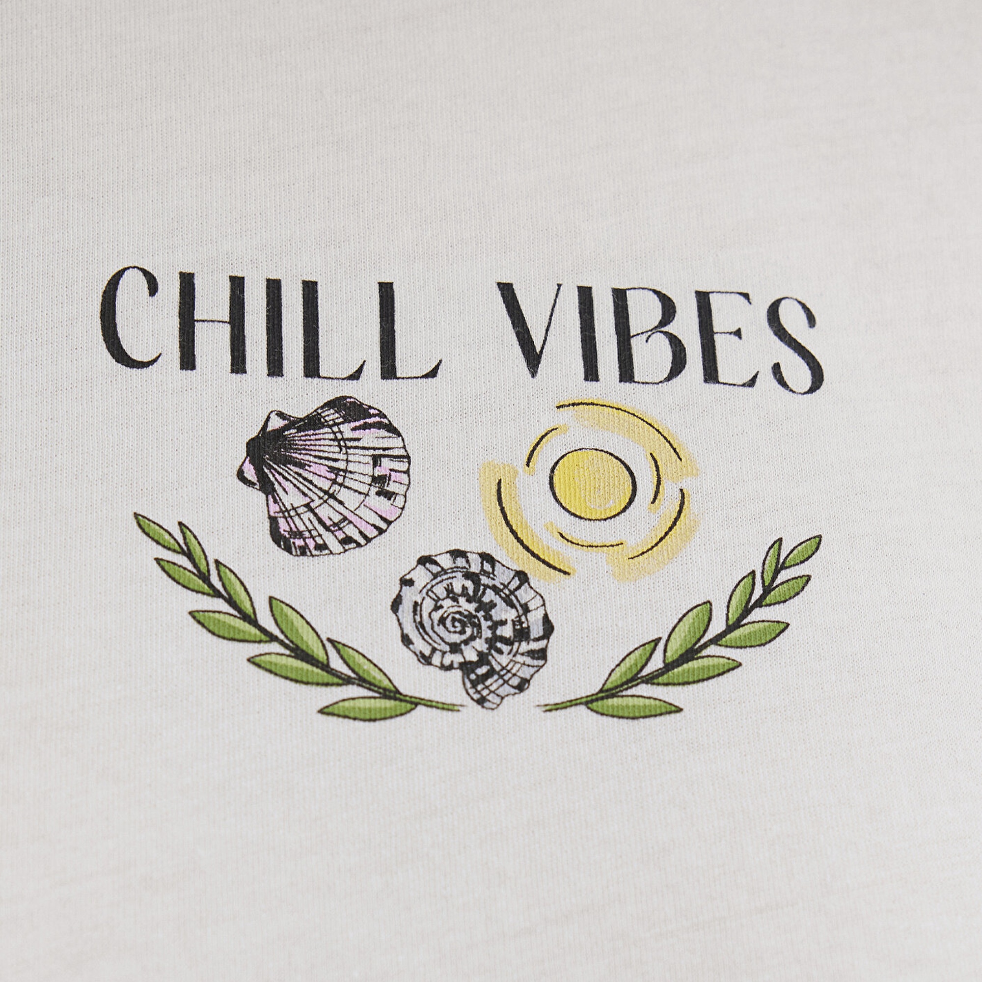 Mavi Baskılı Ekru Tişört Semi Slim Fit / Yarı Dar Kesim 1613191-70057