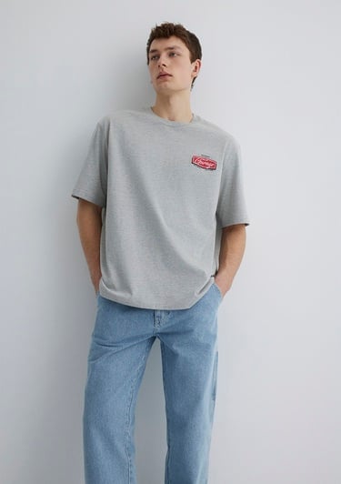  Mavi Garage Baskılı Gri Tişört Relaxed Fit / Rahat Kesim 0612605-80196