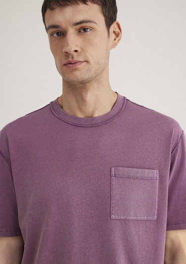  Mavi Mor Tişört Loose Fit / Bol Rahat Kesim 0612596-89596