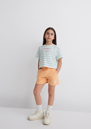  Mavi Mavi Logo Baskılı Turuncu Şort 7410002-71218