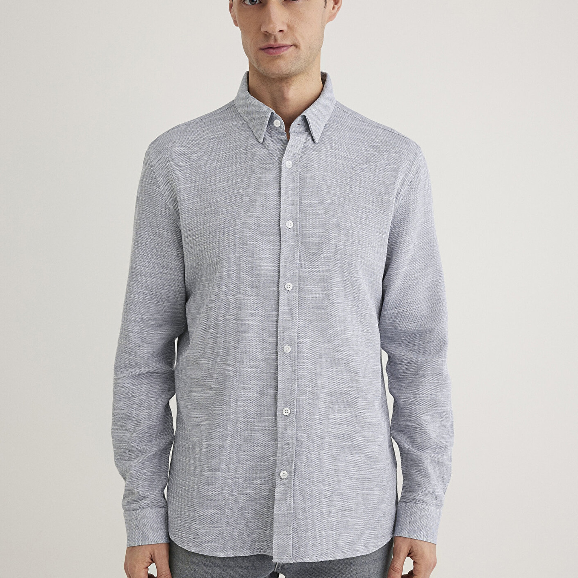 Mavi Mavi Gömlek Fitted / Vücuda Oturan Kesim 020579-86998