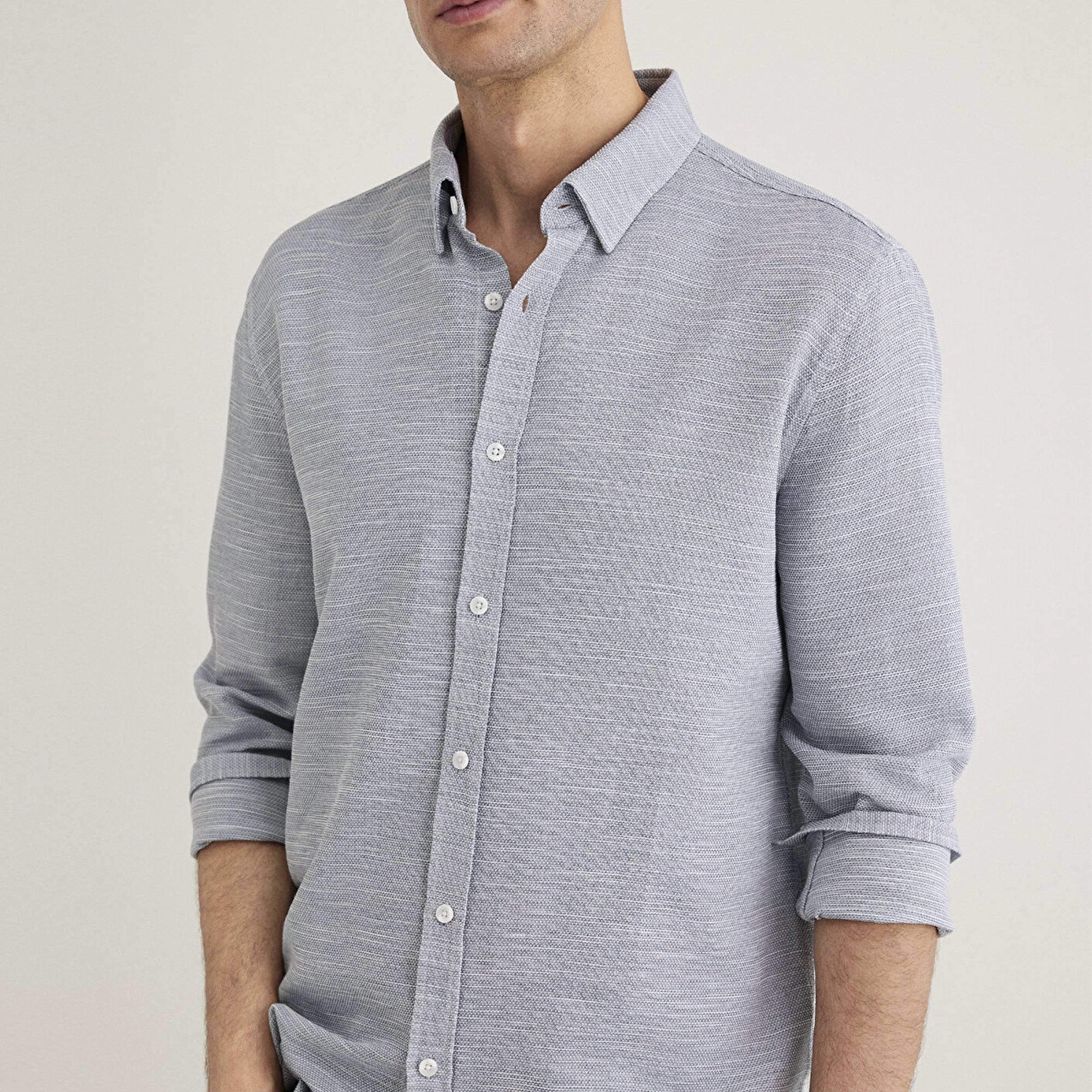 Mavi Mavi Gömlek Fitted / Vücuda Oturan Kesim 020579-86998