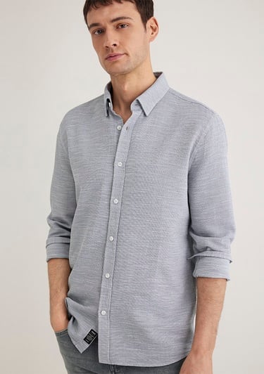  Mavi Mavi Gömlek Fitted / Vücuda Oturan Kesim 020579-86998