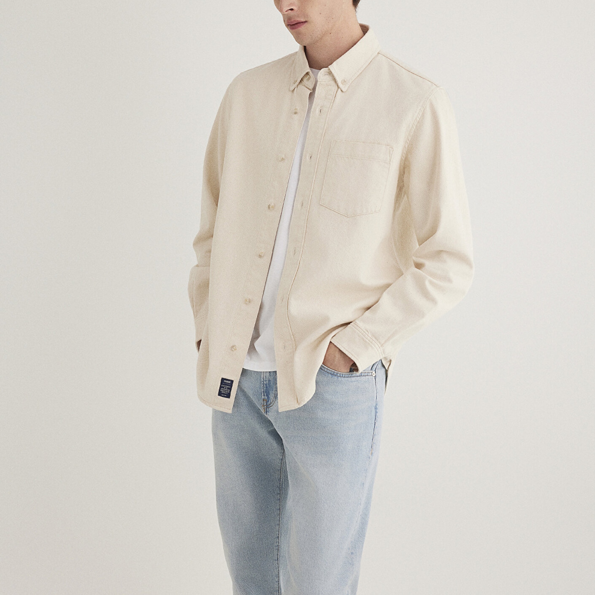 Mavi Jayden Classic Denim Ekru Jean Gömlek Regular Fit / Normal Kesim 0211065-89293