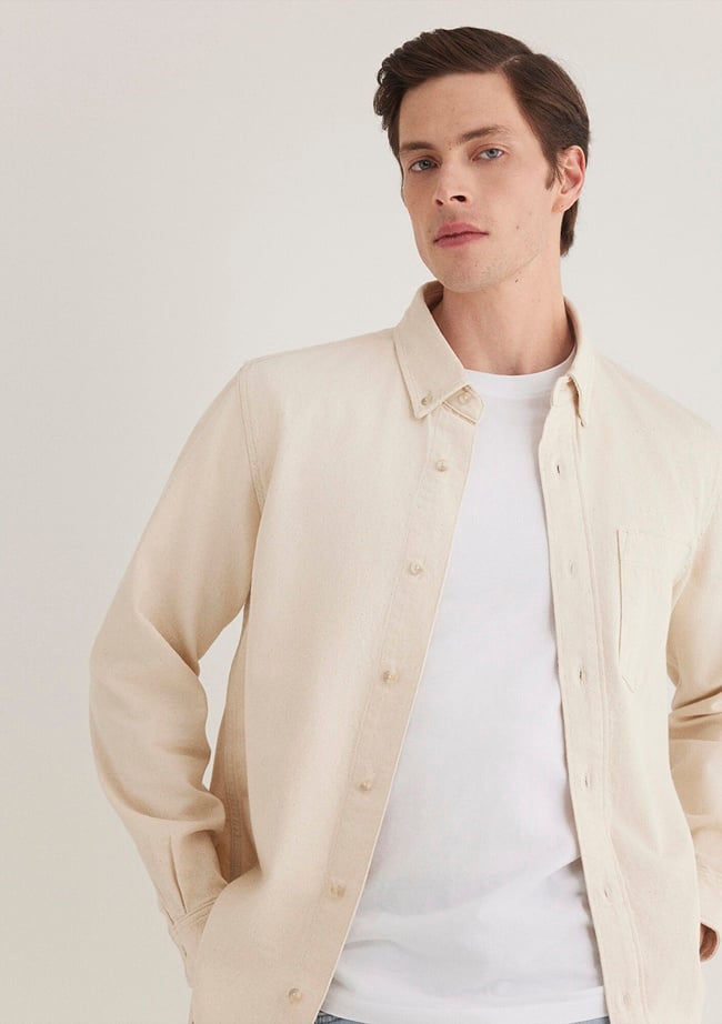  Mavi Jayden Classic Denim Ekru Jean Gömlek Regular Fit / Normal Kesim 0211065-89293