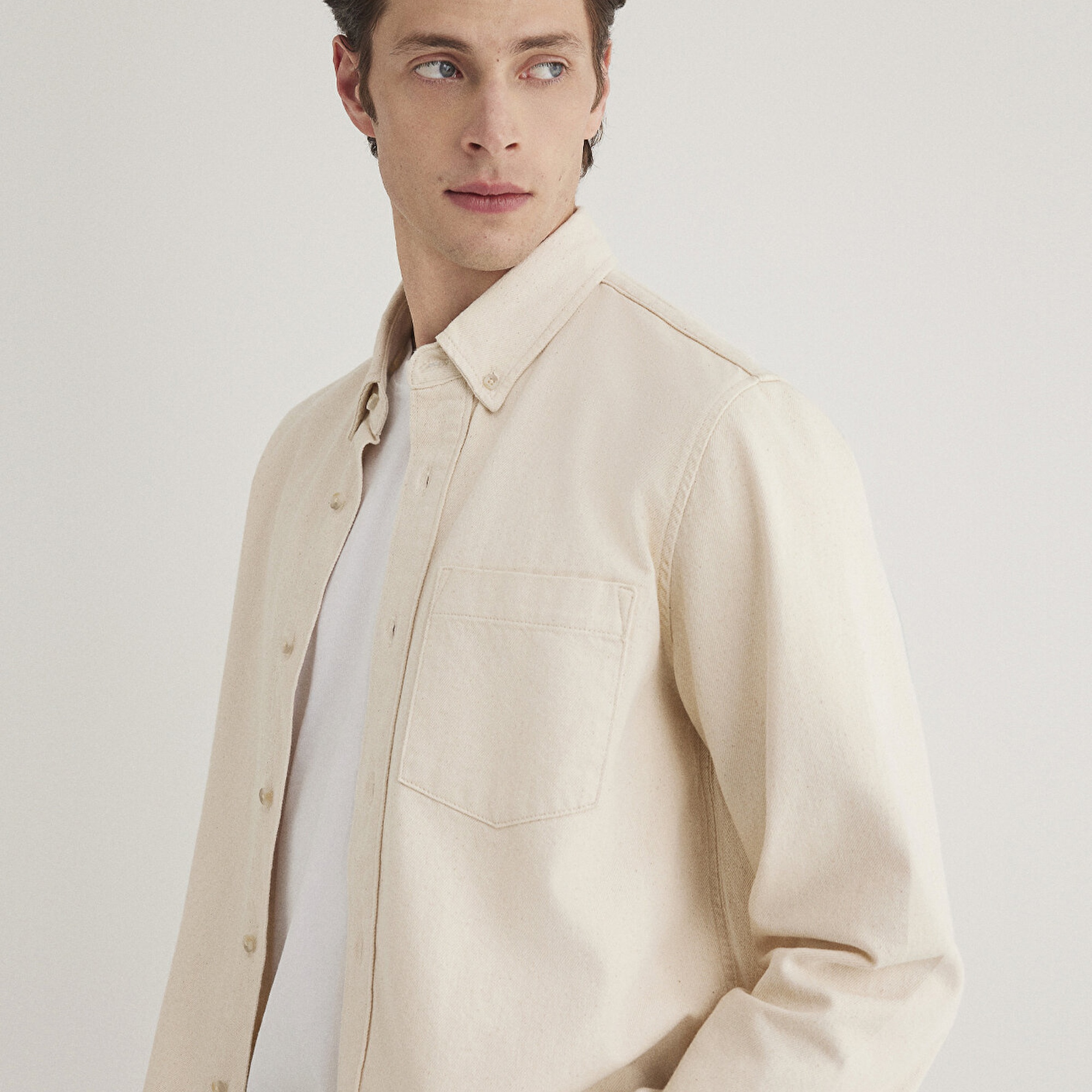 Mavi Jayden Classic Denim Ekru Jean Gömlek Regular Fit / Normal Kesim 0211065-89293