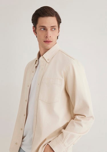  Mavi Jayden Classic Denim Ekru Jean Gömlek Regular Fit / Normal Kesim 0211065-89293