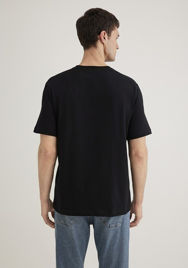  Mavi Mavi Black Nakışlı Siyah Tişört Regular Fit / Normal Kesim 0612644-900