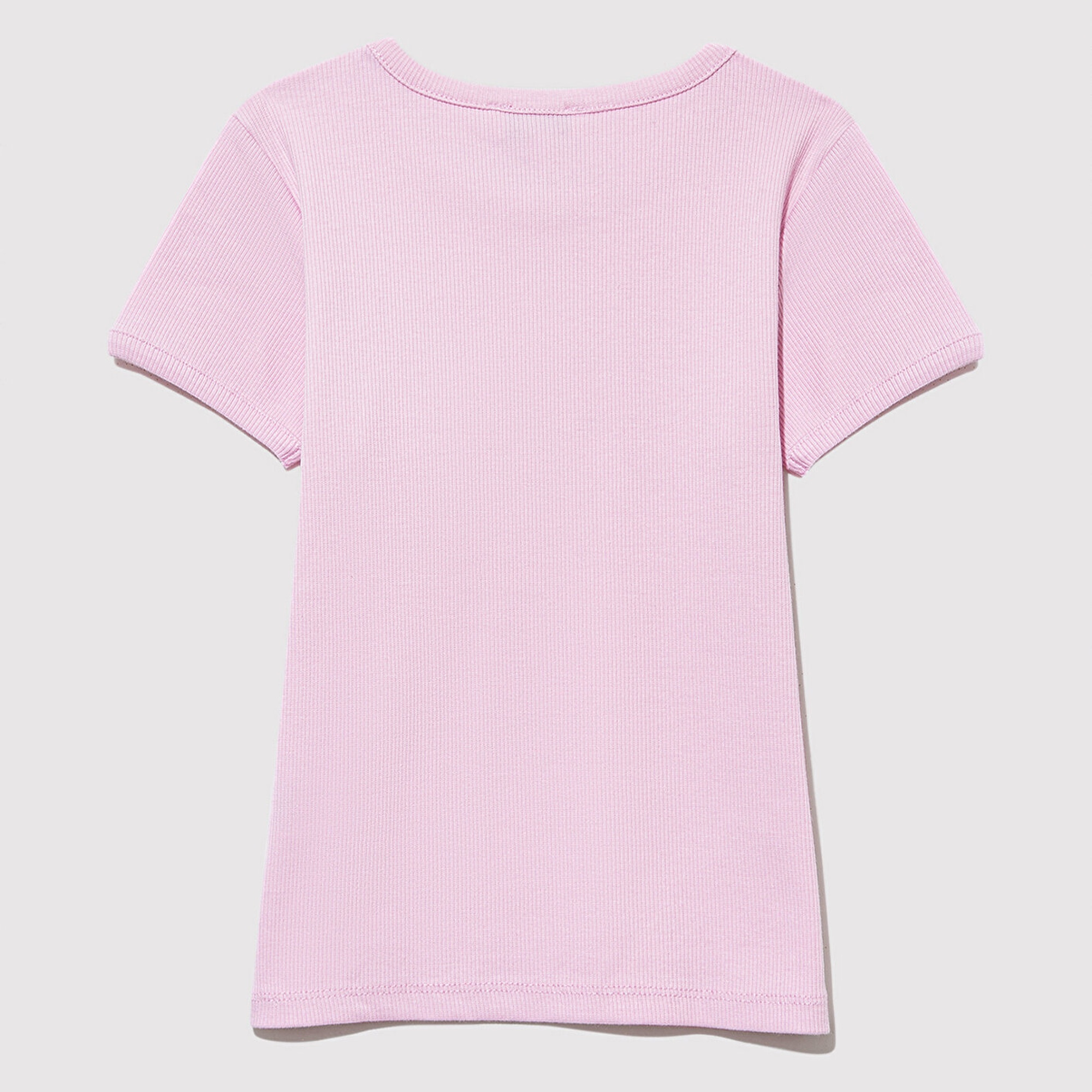 Mavi Fitilli Pembe Basic Tişört Fitted / Vücuda Oturan Kesim 7610260-86953