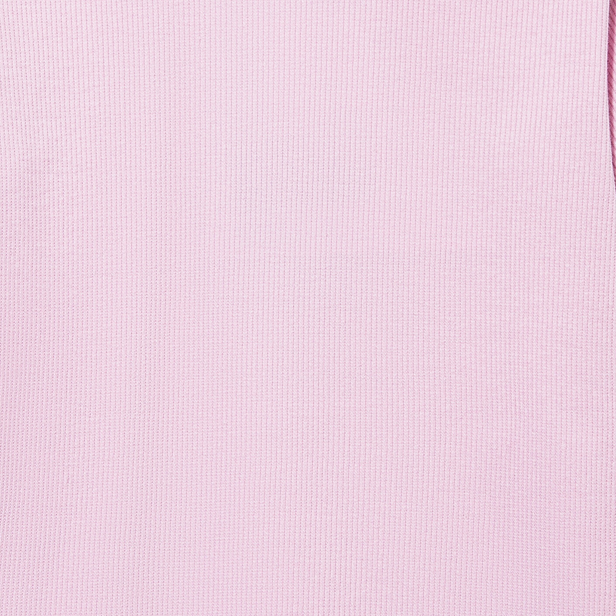 Mavi Fitilli Pembe Basic Tişört Fitted / Vücuda Oturan Kesim 7610260-86953