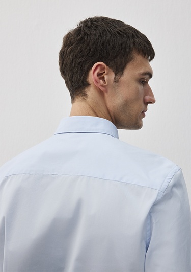  Mavi Kolay Ütülenebilir Mavi Gömlek Slim Fit / Dar Kesim 0211571-90160