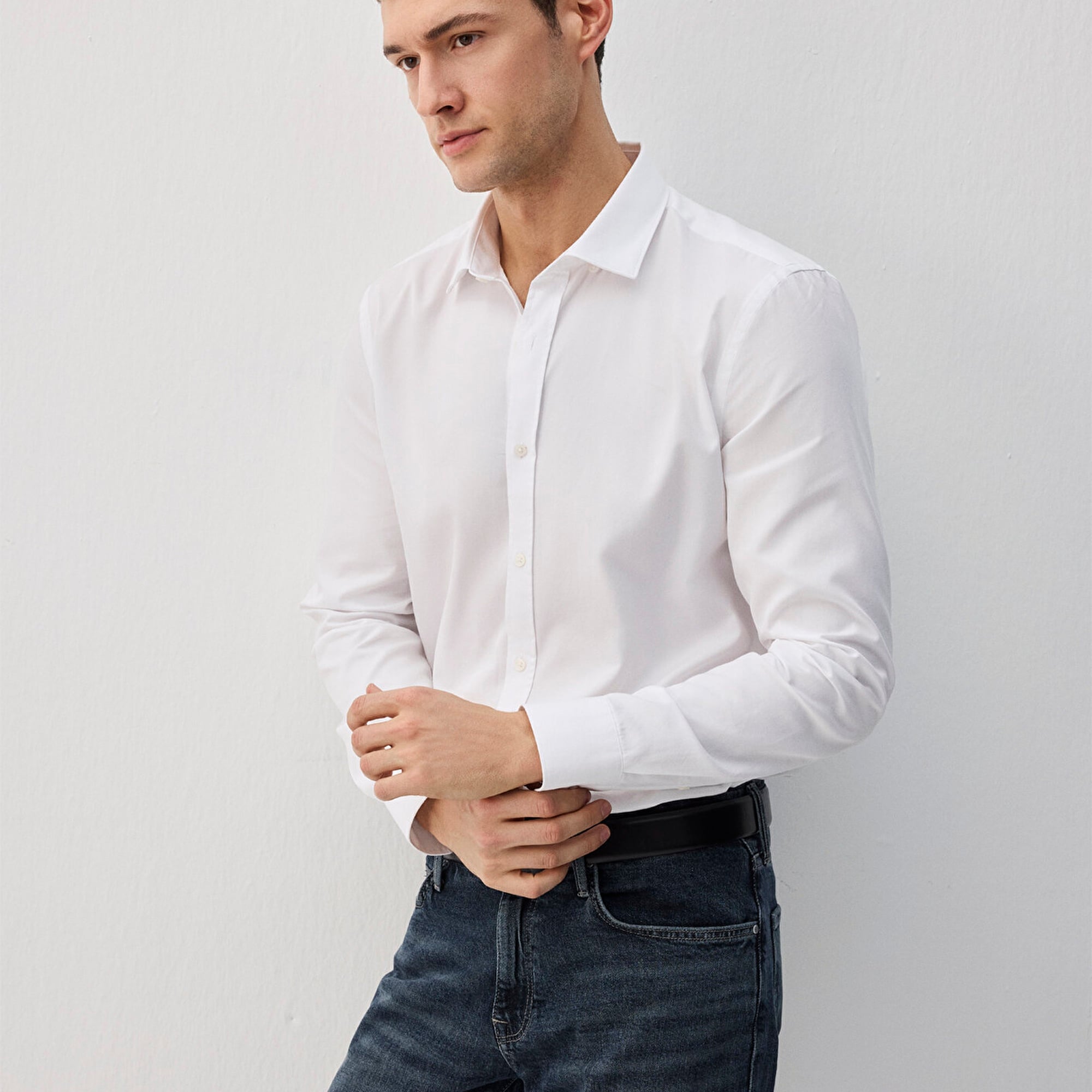 Mavi Tencel TM Beyaz Gömlek Slim Fit / Dar Kesim 0211573-620