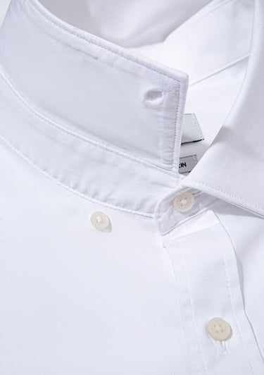  Mavi Kolay Ütülenebilir Beyaz Gömlek Slim Fit / Dar Kesim 0211571-620