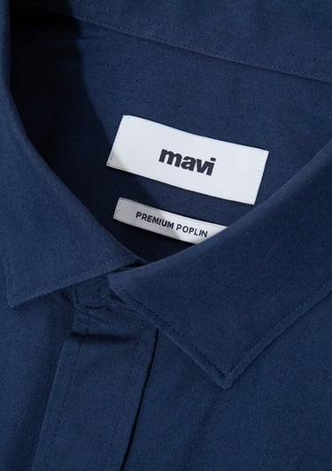  Mavi Kolay Ütülenebilir Lacivert Gömlek Slim Fit / Dar Kesim 0211571-70490